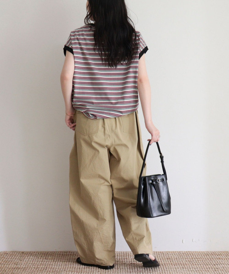 【GEVACO/ゲバコ】クルーネックフレンチスリーブTシャツ
