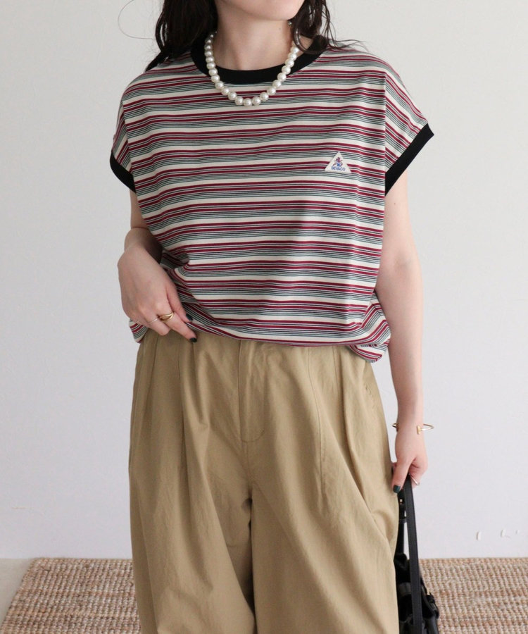 【GEVACO/ゲバコ】クルーネックフレンチスリーブTシャツ