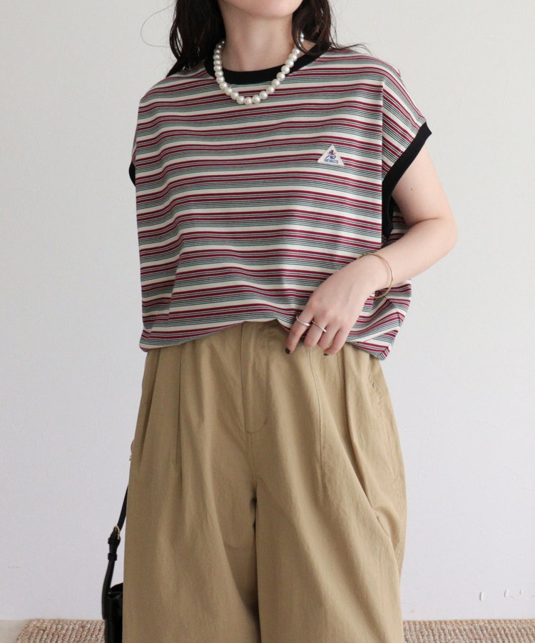 【GEVACO/ゲバコ】クルーネックフレンチスリーブTシャツ