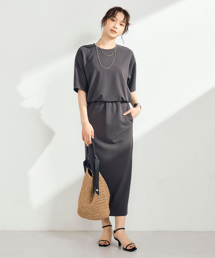 【WEB限定 GW SPECIAL PRICE】カットジョーゼットインゴムタイトスカート