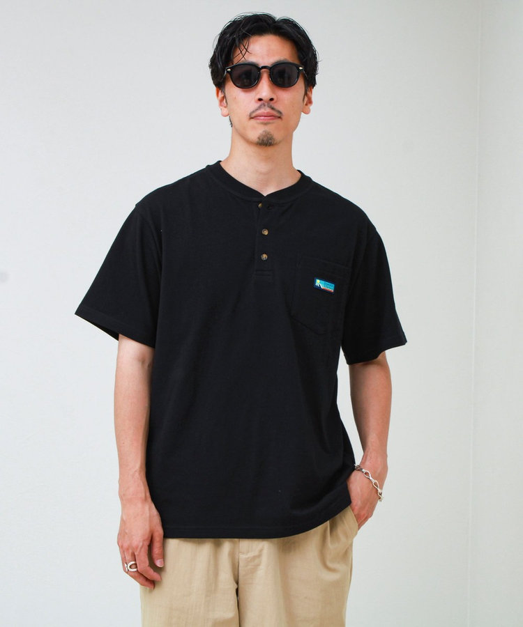 【Franklin Climbing/フランクリンクライミング】ヘンリーネックラベルTシャツ