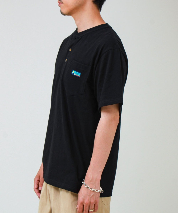 【Franklin Climbing/フランクリンクライミング】ヘンリーネックラベルTシャツ