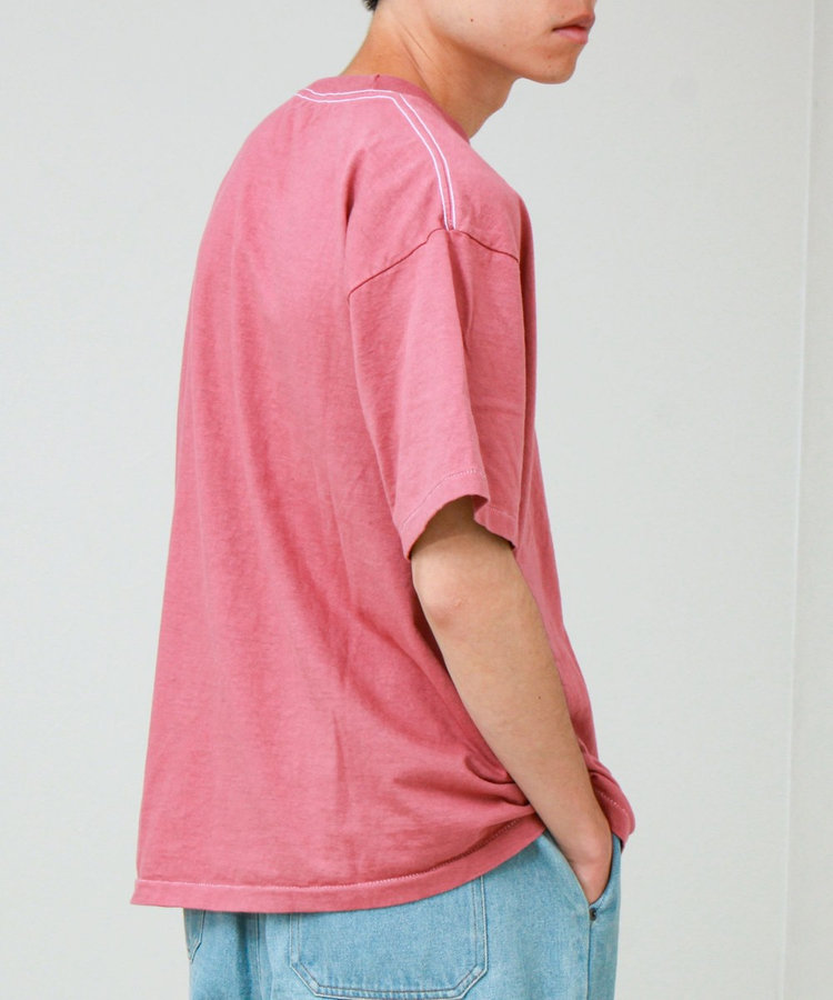 【SCREEN STARS/スクリーンスターズ】杢ボディ染め 配色ロゴ クルーネックカラーＴシャツ
