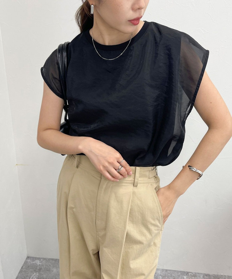 deres シアーデュアルブラウス