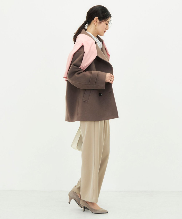 【一部WEB限カラー】ウールカシミヤダブルブレストコート