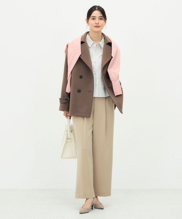 【一部WEB限カラー】ウールカシミヤダブルブレストコート