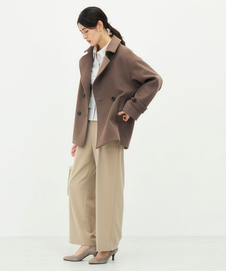 【一部WEB限カラー】ウールカシミヤダブルブレストコート