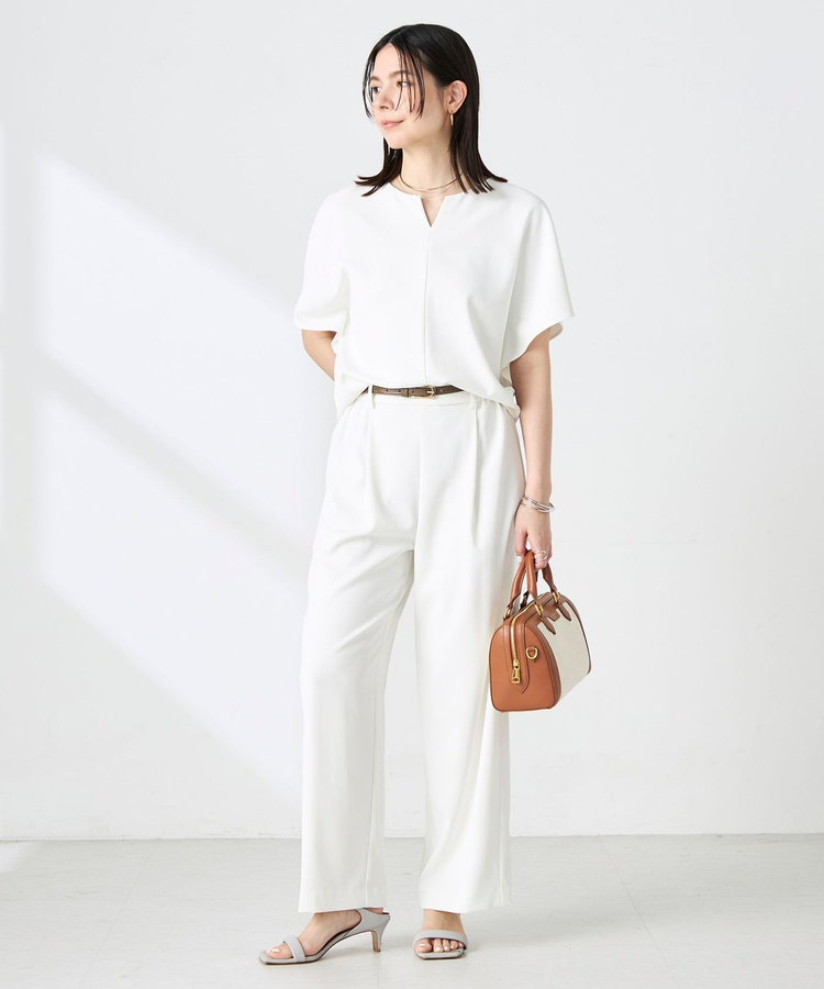 ［WEB限定 SPECIAL SALE！］《セットアップ対応》NEW morisachiウォッシャブルツイルイージーワイドパンツ