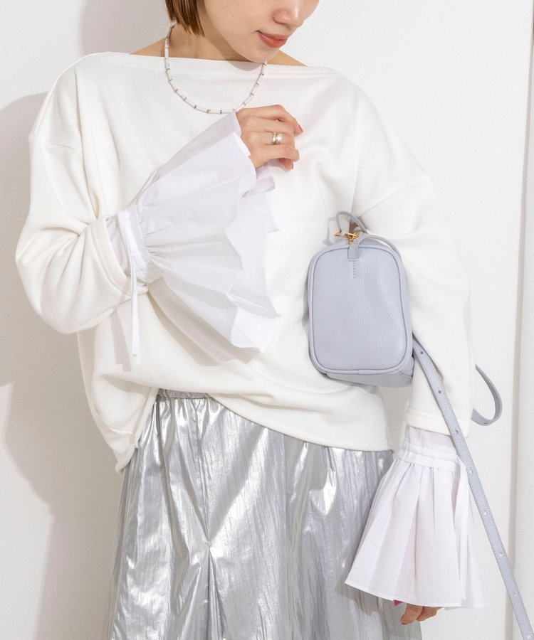 【WEB限定】ウォッシャブルシャツスリーブスウェットプルオーバー