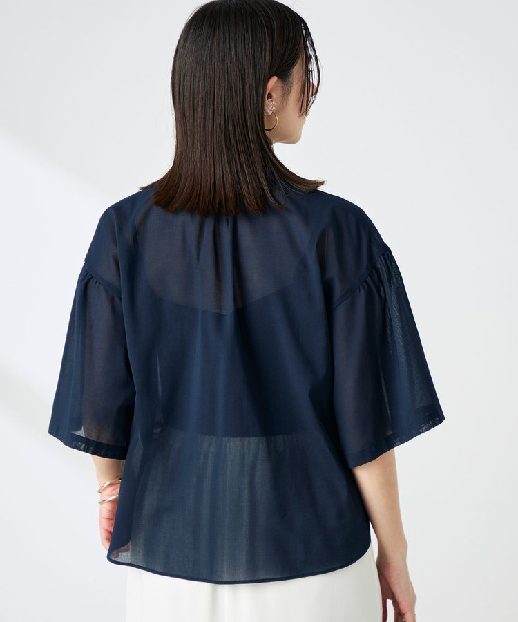 ウォッシャブル袖2ＷAYシアーボイルブラウス