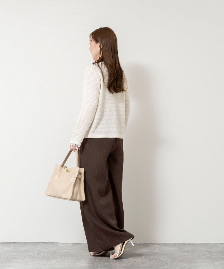 ［WEB限定 SPECIAL SALE！］ウォッシャブルフィブリルポプリンワイドパンツ