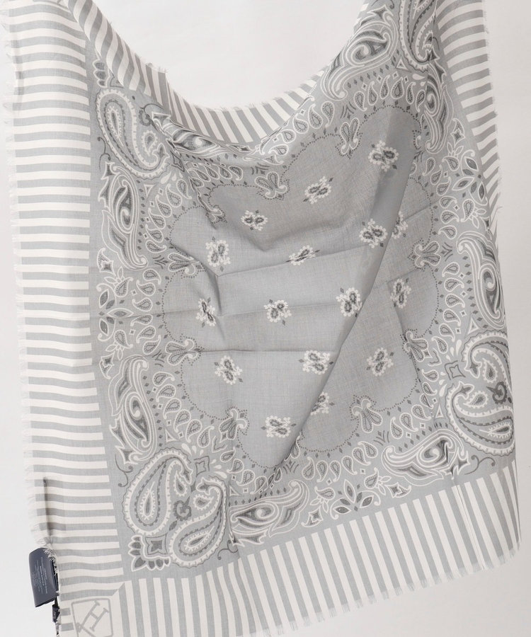 《HERNO》PAISLEY PRINT SCARF ペイズリープリント コットンスカーフ 26SS