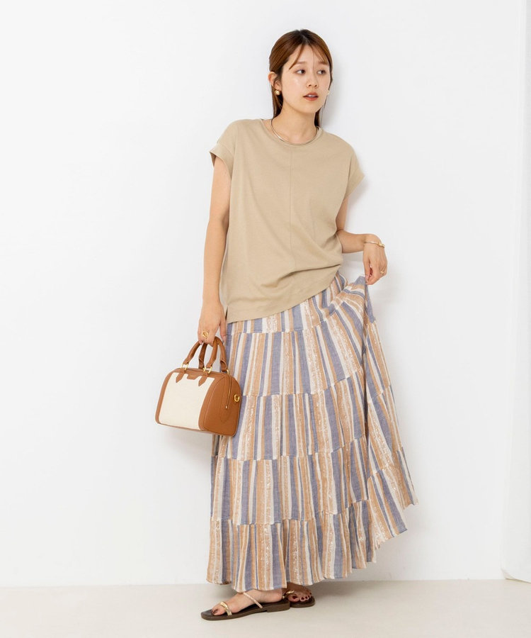 《ノーリーズオリジナル美容Tシャツ》シルクアミノ酸加工オーバーノースリーブ