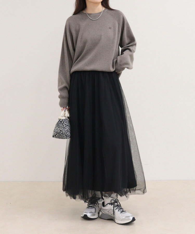 FR刺しゅうドロストスウェットニット