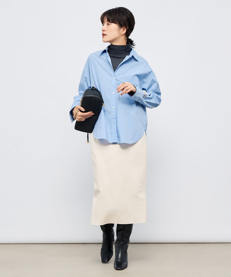 ウォッシャブルスエードダンボールタイトスカート（5-0030-6-06-004