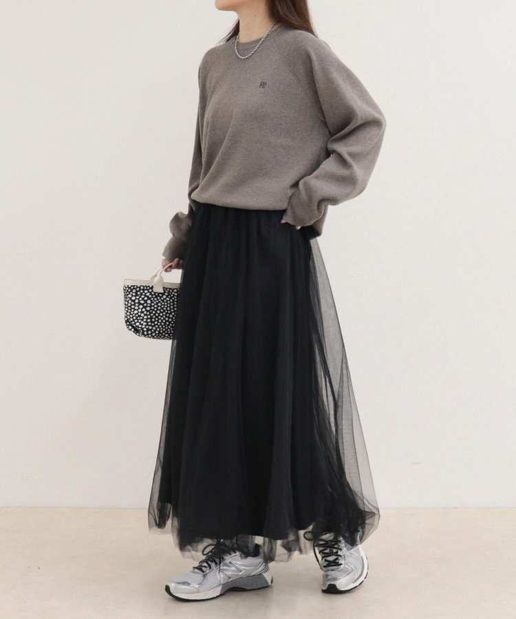 FR刺しゅうドロストスウェットニット