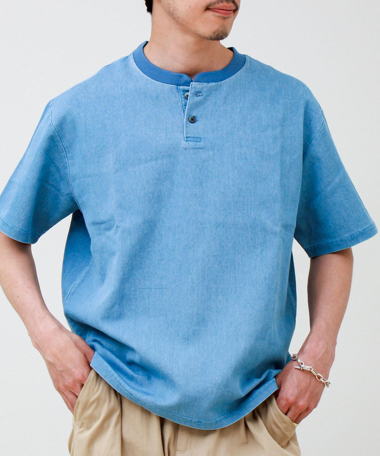 【セットアップ対応】メッシュデニムヘンリーTEE