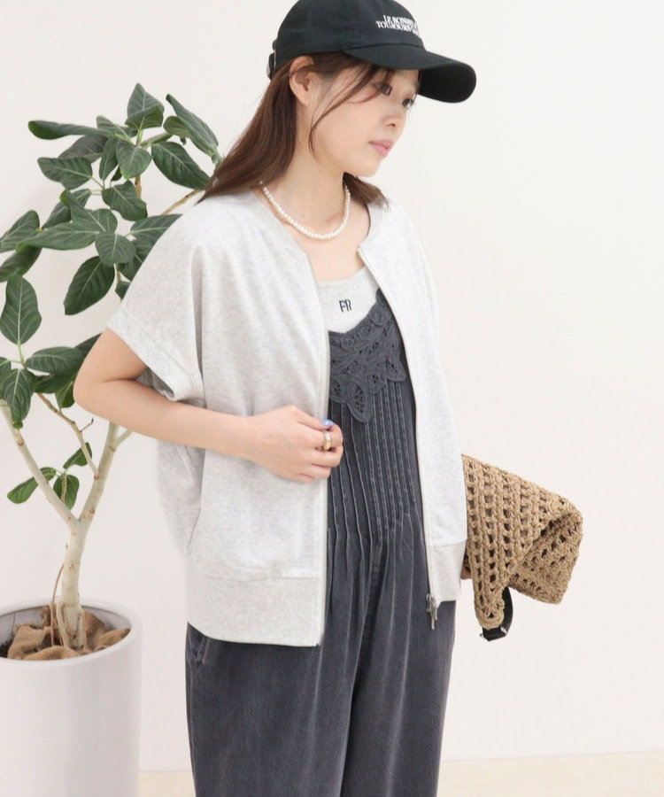 ［WEB限定 SPECIAL SALE！］ミニ裏毛前開きZIPプルオーバー
