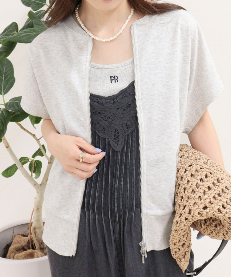 ［WEB限定 SPECIAL SALE！］ミニ裏毛前開きZIPプルオーバー