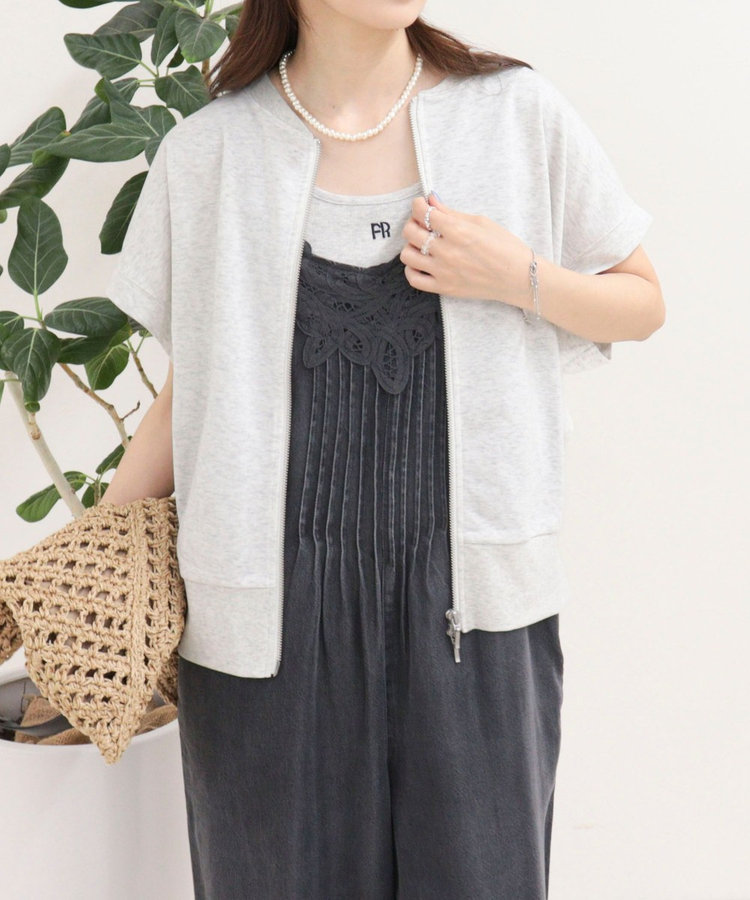 ［WEB限定 SPECIAL SALE！］ミニ裏毛前開きZIPプルオーバー