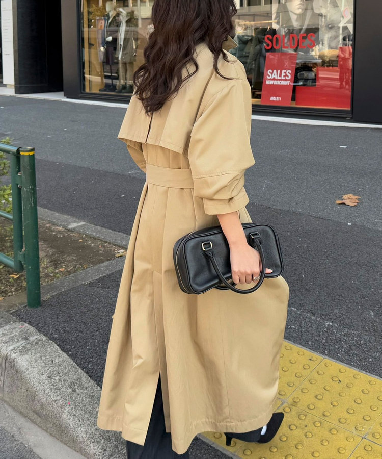 【発売のたび即完売】袖ボリュームトレンチコート