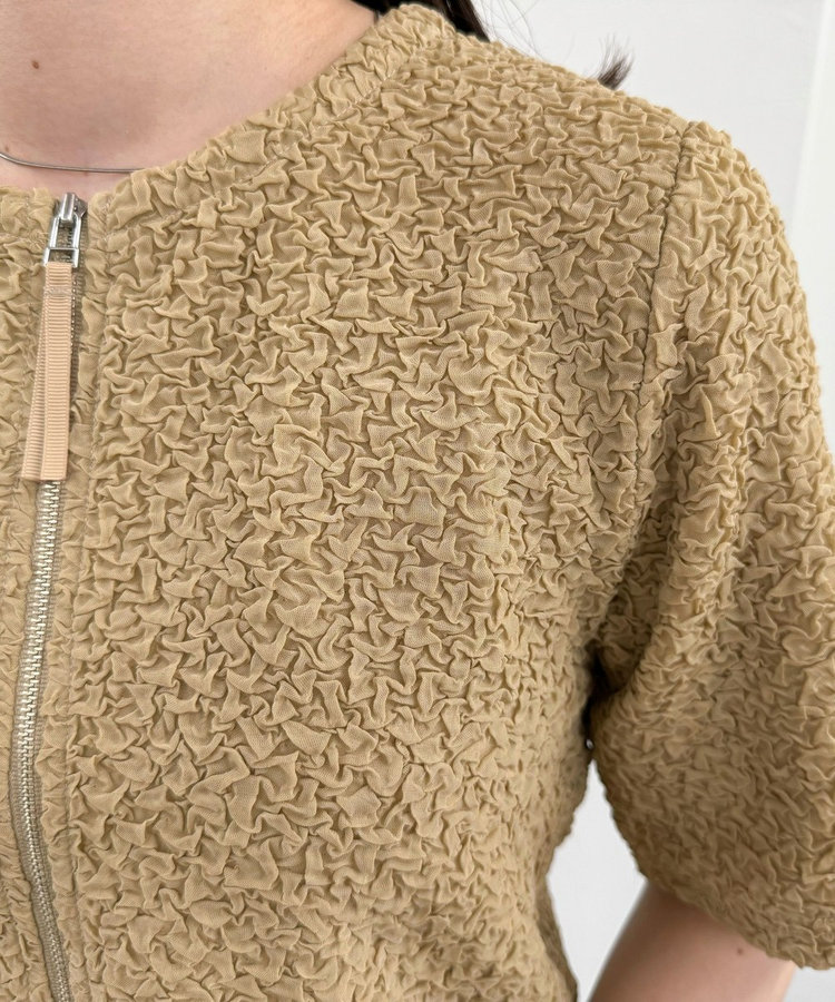 ポコポコZIP半袖カーディガン（4-0337-4-23-017）｜fredy emue