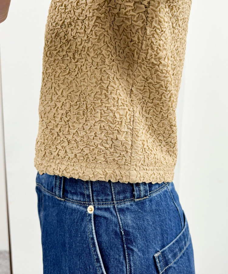 ポコポコZIP半袖カーディガン（4-0337-4-23-017）｜fredy emue