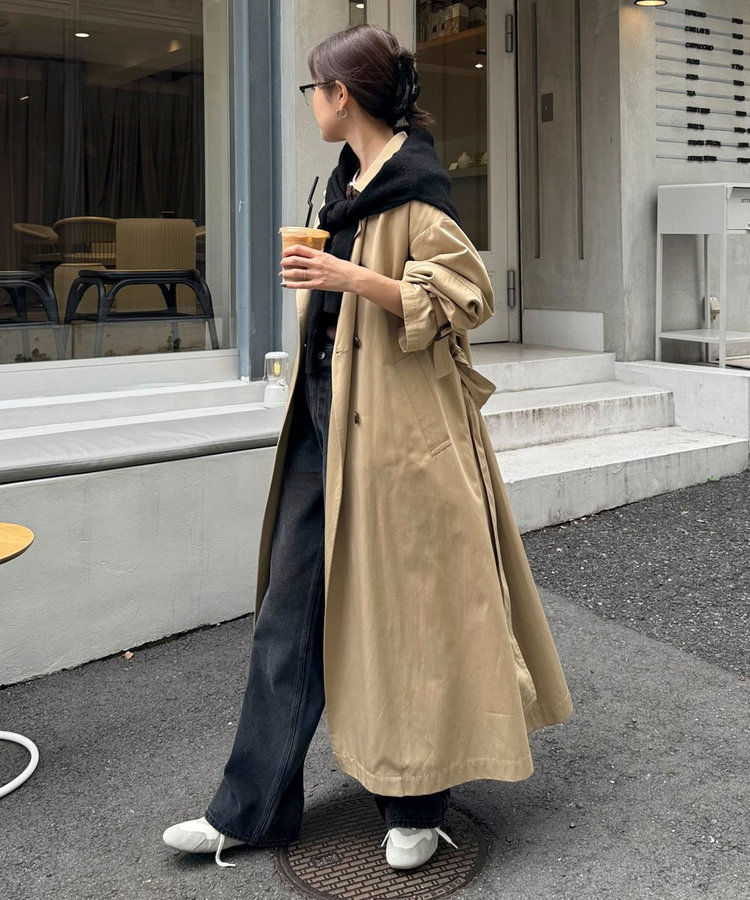 【発売のたび即完売】袖ボリュームトレンチコート