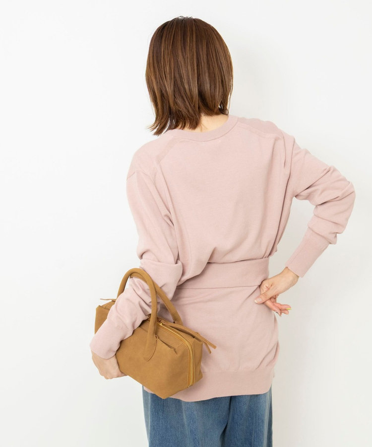 【 SHOP PRESS二見別注カラー】レイヤードピース付きVネックプルオーバー