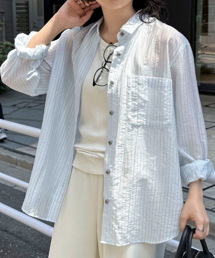 Apartment Three 水色 長袖シャツ Kit College Shirt × umbro