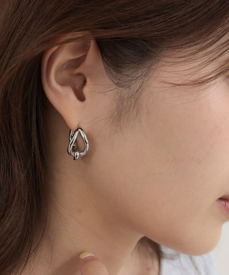 ステンレス涙フレームピアス