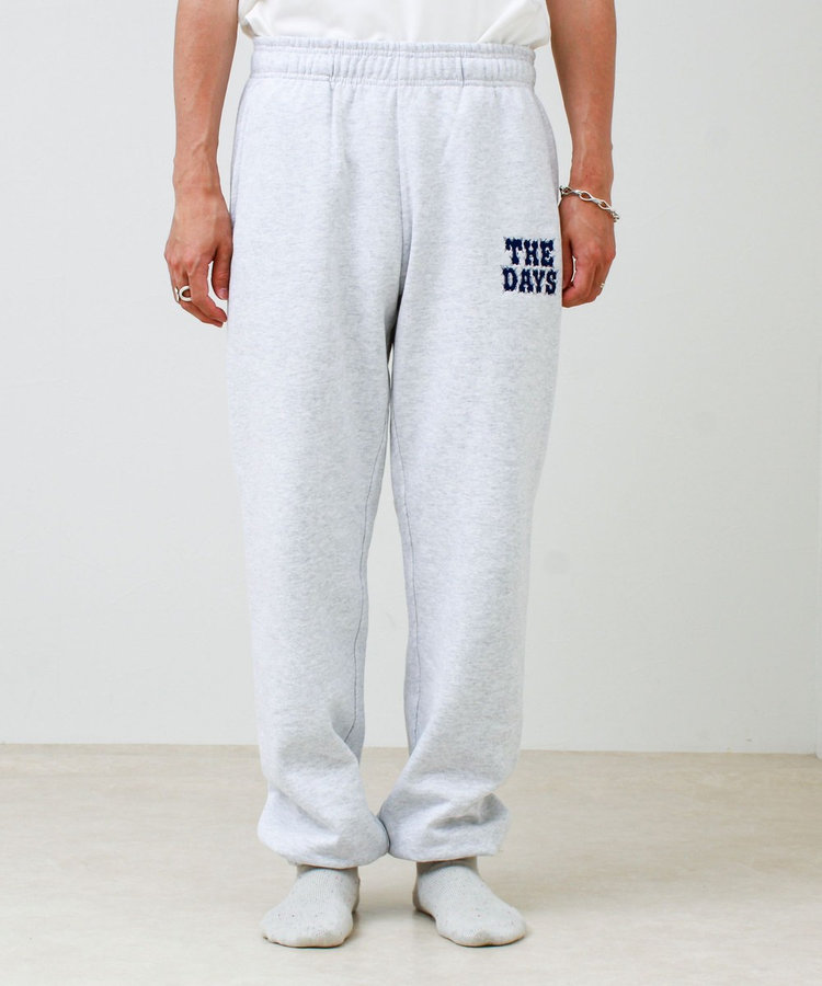 【THE DAYS/ザ デイ】HIGE SWEAT PANTS 髭文字刺繍 スウェットパンツ 裏起毛