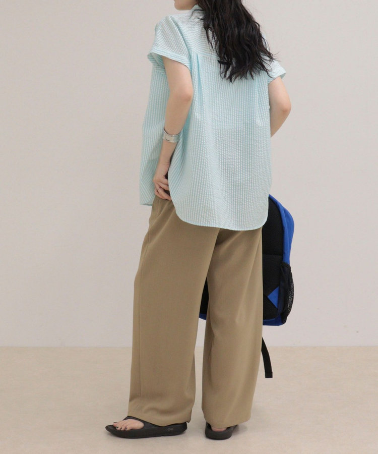 FR刺しゅうフレンチストライプシャツ