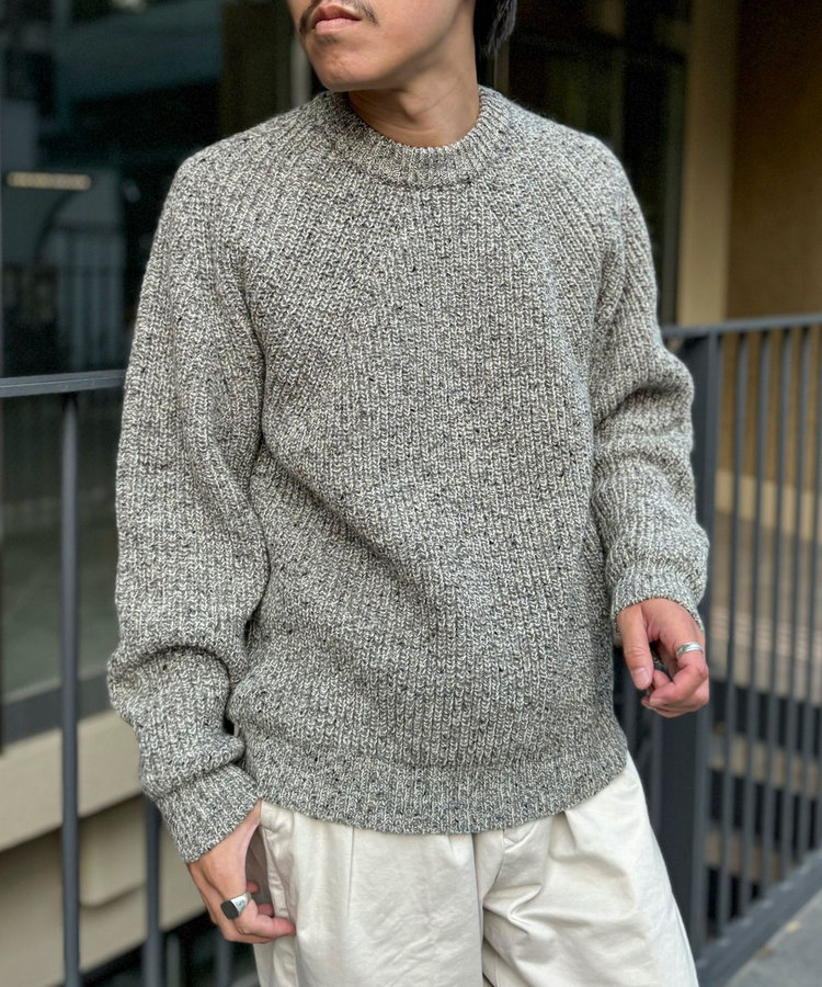 BATONER/バトナー】TWEED SIGNATURE CREW NECK ツイード クルーネックニット（4-0607-6-52-608）｜NOLLEY'S  goodman(ノーリーズ グッドマン）｜NOLLEY'S(ノーリーズ）｜men（MEN）｜NOLLEY'S MALL（ノーリーズ モール）