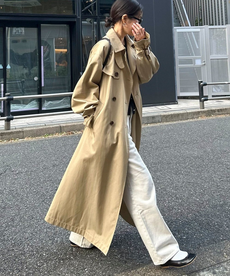 【発売のたび即完売】袖ボリュームトレンチコート