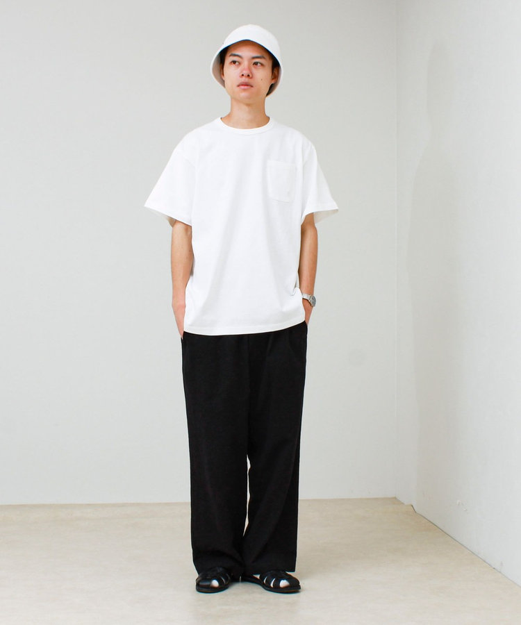 ［WEB限定 SPECIAL SALE！］【GEVACO/ゲバコ】ベーシックオープンエンド天竺ポケット刺繍Tシャツ