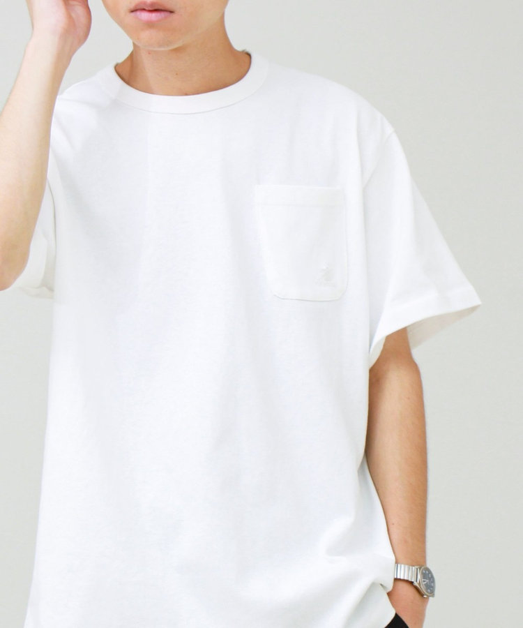 ［WEB限定 SPECIAL SALE！］【GEVACO/ゲバコ】ベーシックオープンエンド天竺ポケット刺繍Tシャツ