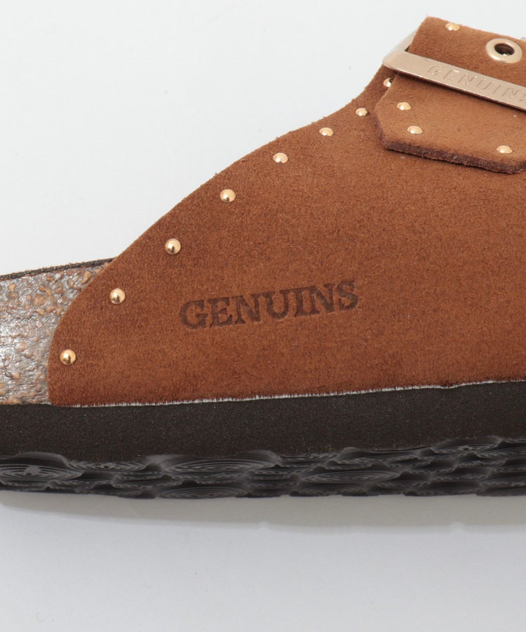 【GENUINS/ジェニンズ】　スエードスタッズベルトサンダル