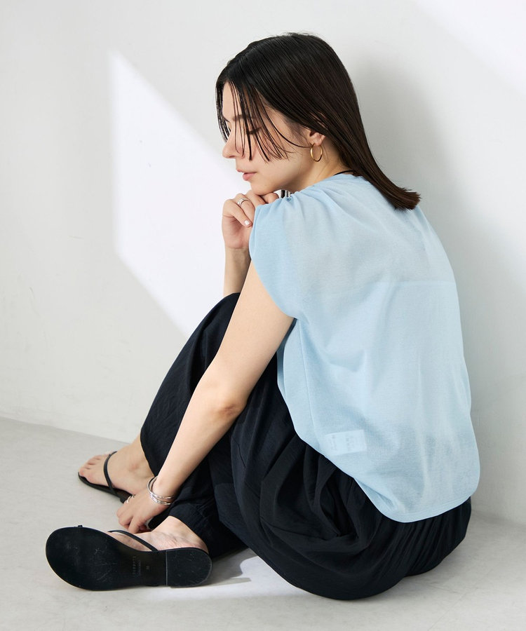 【WEB＆一部店舗限定サイズ】ウォッシャブルソフトタイプライタータックギャザーワイドパンツ