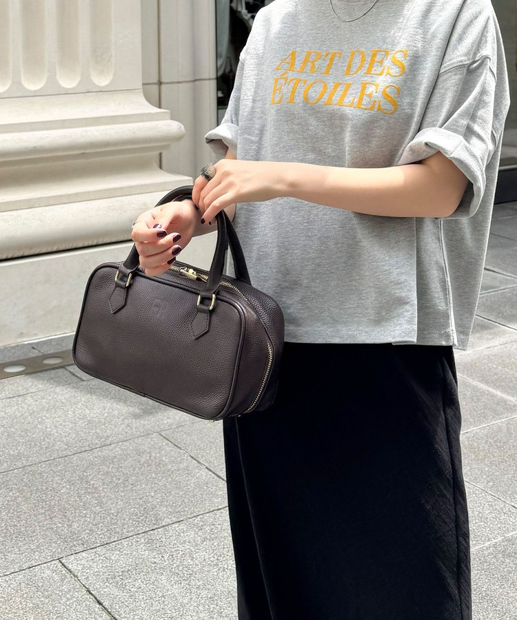 FR横長レザーボストンバッグ
