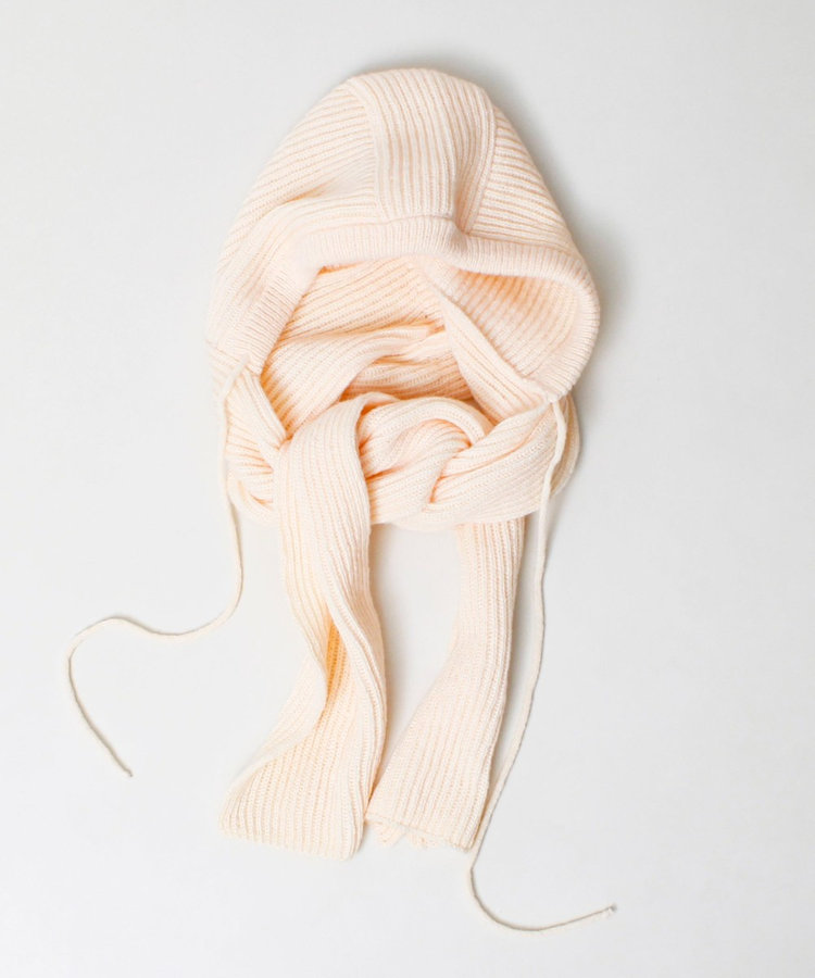 anuke　Boucle Knit Hoodie　フードマフラー　バラクラバ ユニセックス】フーディマフラー バラクラバ ニットフードマフラー（6