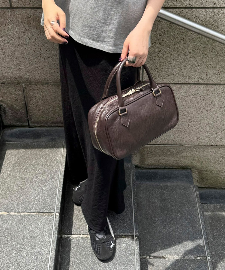 FR横長レザーボストンバッグ