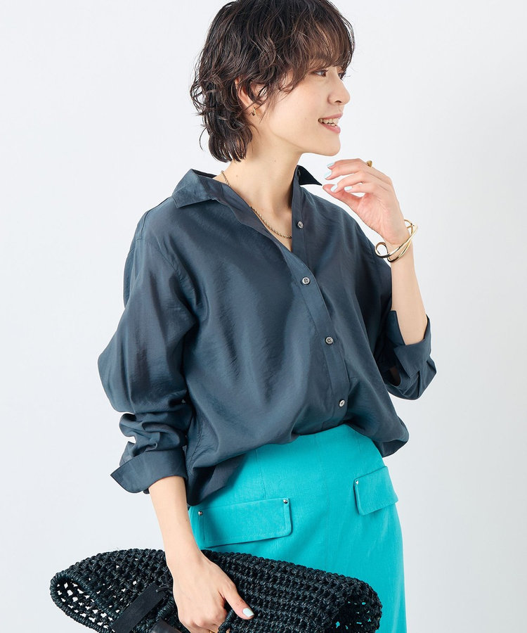 セットアップ対応》シアーローン2WAYシャツ(5-0030-2-01-011 セットアップ対応》シアーローン2WAYシャツ(5-0030-2-01-011