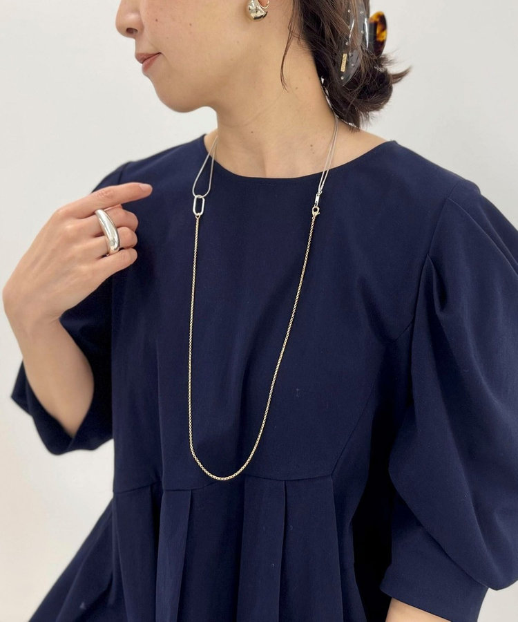 ［WEB限定 SPECIAL SALE！］【grâce grace/グラスグラス】アシメMIXネックレス