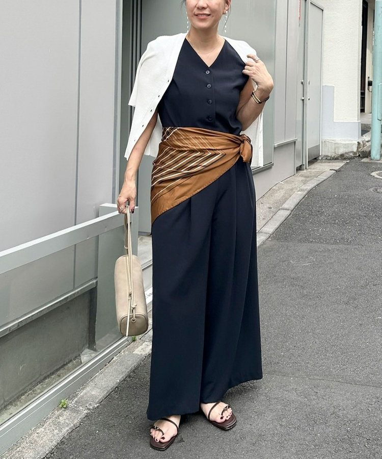 ［WEB限定 SPECIAL SALE！］《接触冷感》綿アセリブ半袖Vネックカーディガン