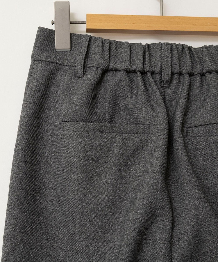 《セットアップ対応》ウォッシャブルウールライク1タックテーパードパンツ