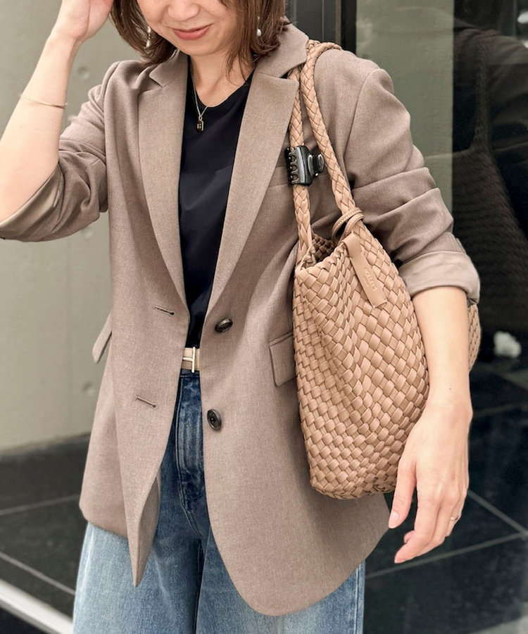 【PR阿部☆別注】《抗ピリング/ストレッチ》ウォッシャブルダブルクロスオーバージャケット
