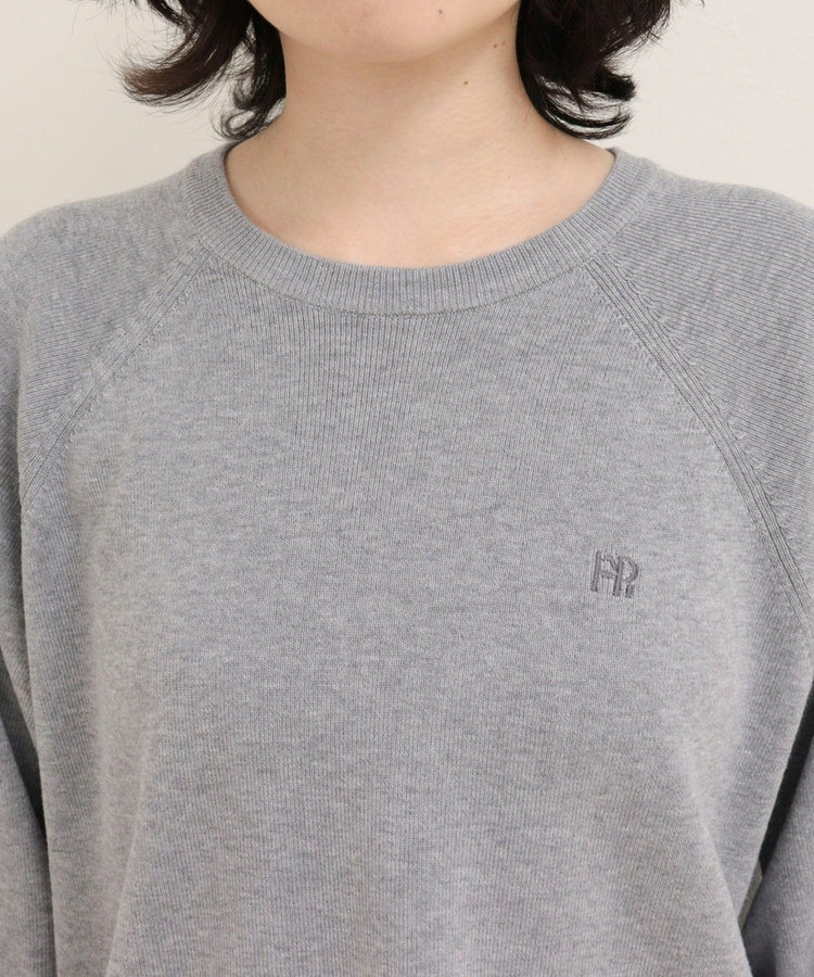 FR刺しゅうドロストスウェットニット