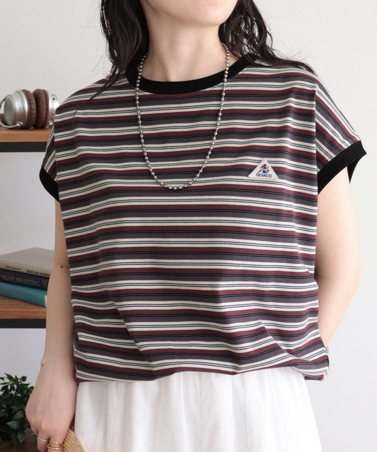 【GEVACO/ゲバコ】クルーネックフレンチスリーブTシャツ