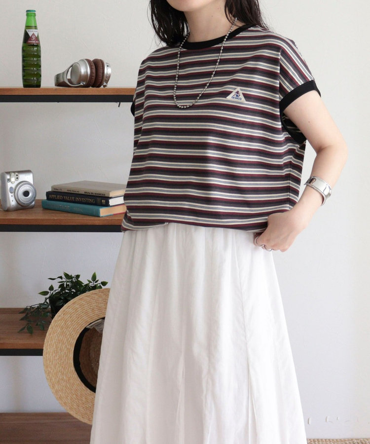 【GEVACO/ゲバコ】クルーネックフレンチスリーブTシャツ